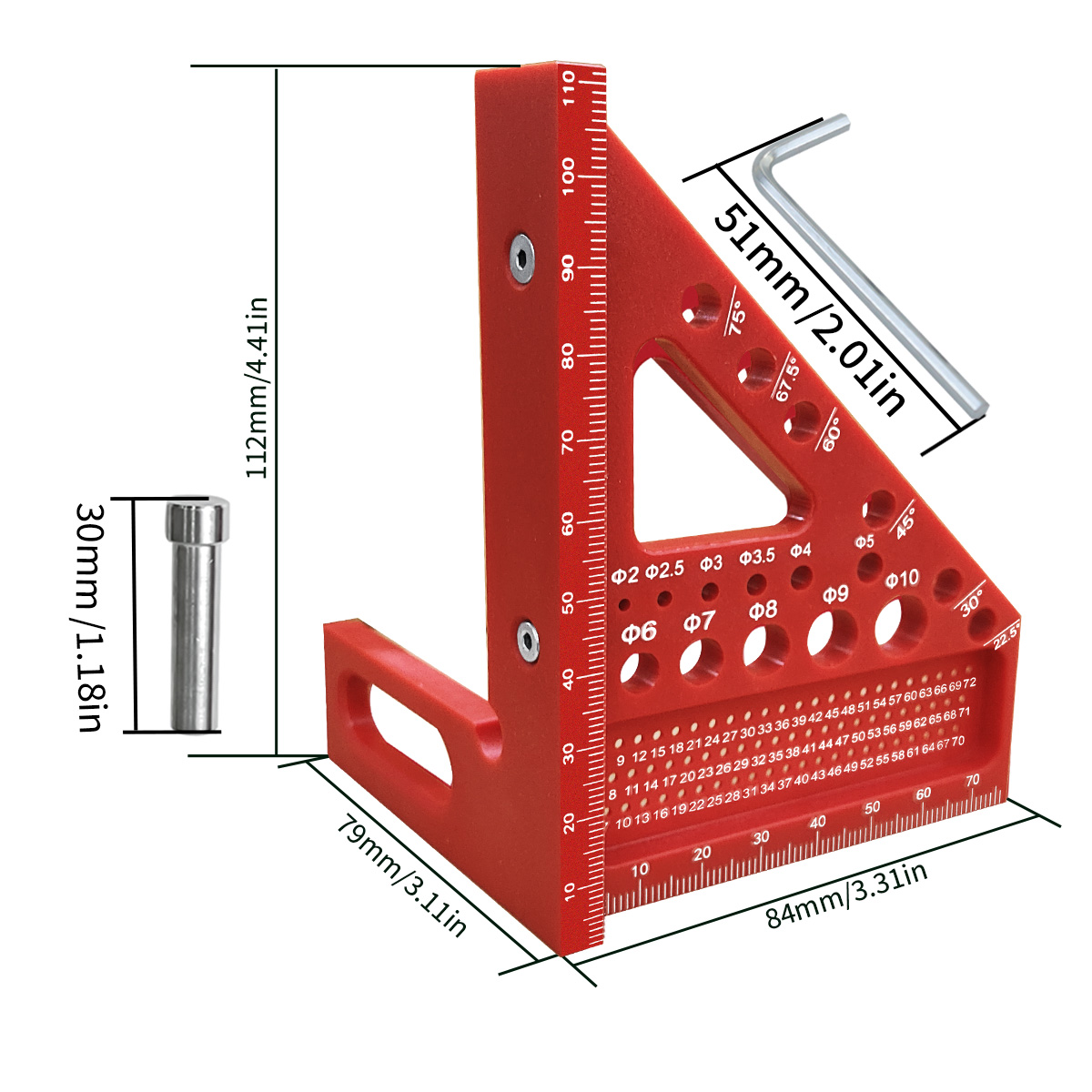 1pc 3D Multi-Angle, Precision  - Woodworking For Engineers ulasan dan harga