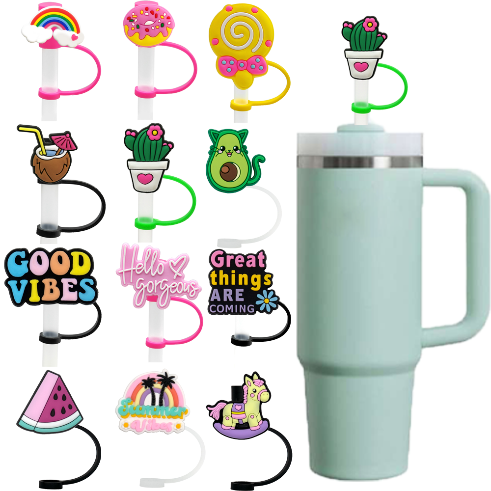 1/12PCS Cute Fruit Straw Toppe - Hand Plane Stanley ulasan dan harga