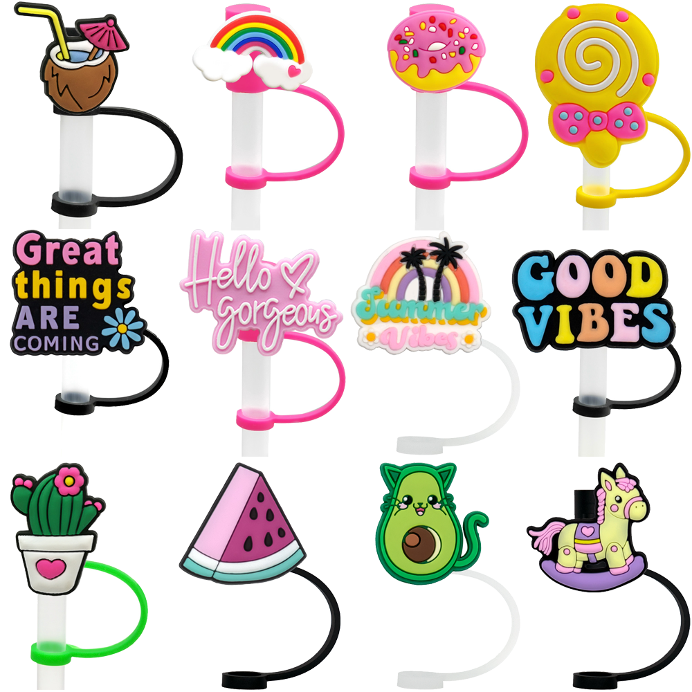 1/12PCS Cute Fruit Straw Toppe - Hand Plane Stanley ulasan dan harga