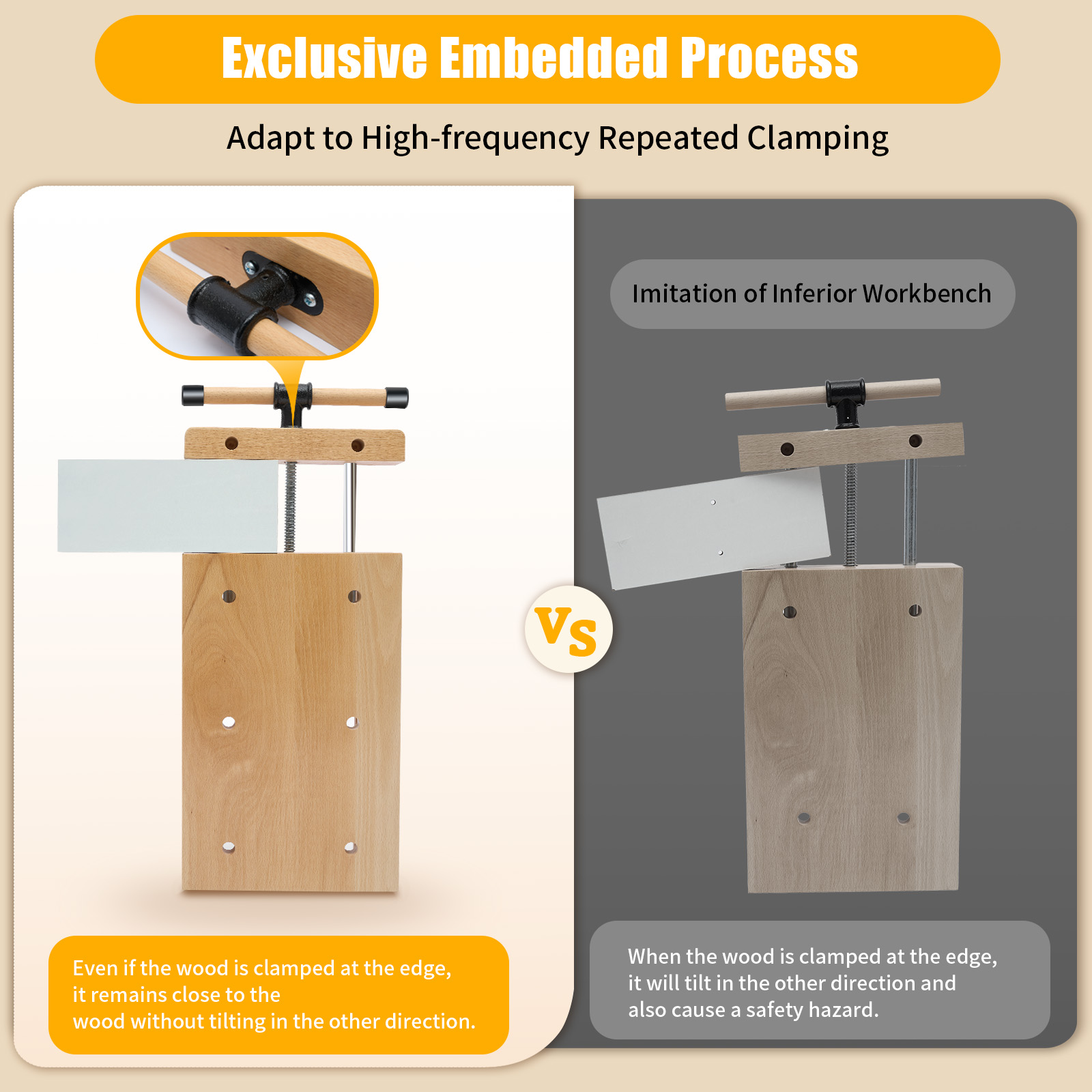 Wood Vise Workbench Solid Beec - Woodworking Vise Types ulasan dan harga