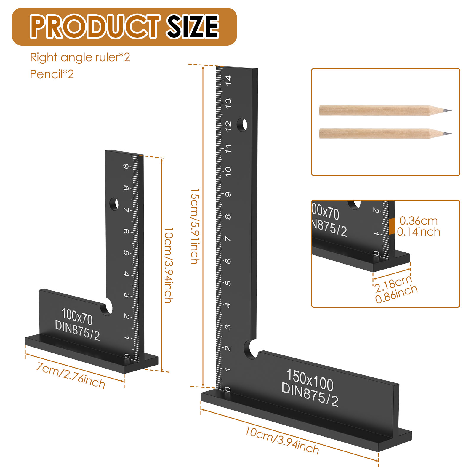 2Pcs Engineer Square Ruler Por - Woodworking For Engineers ulasan dan harga