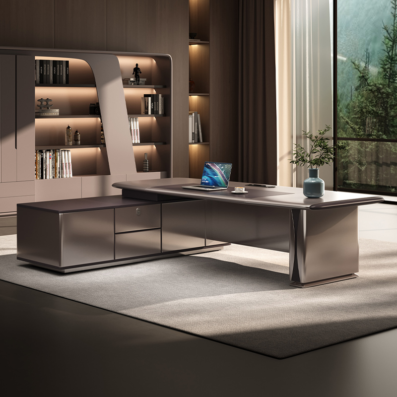 Modern Brown Office Desk Whole - Woodworking Supplier ulasan dan harga