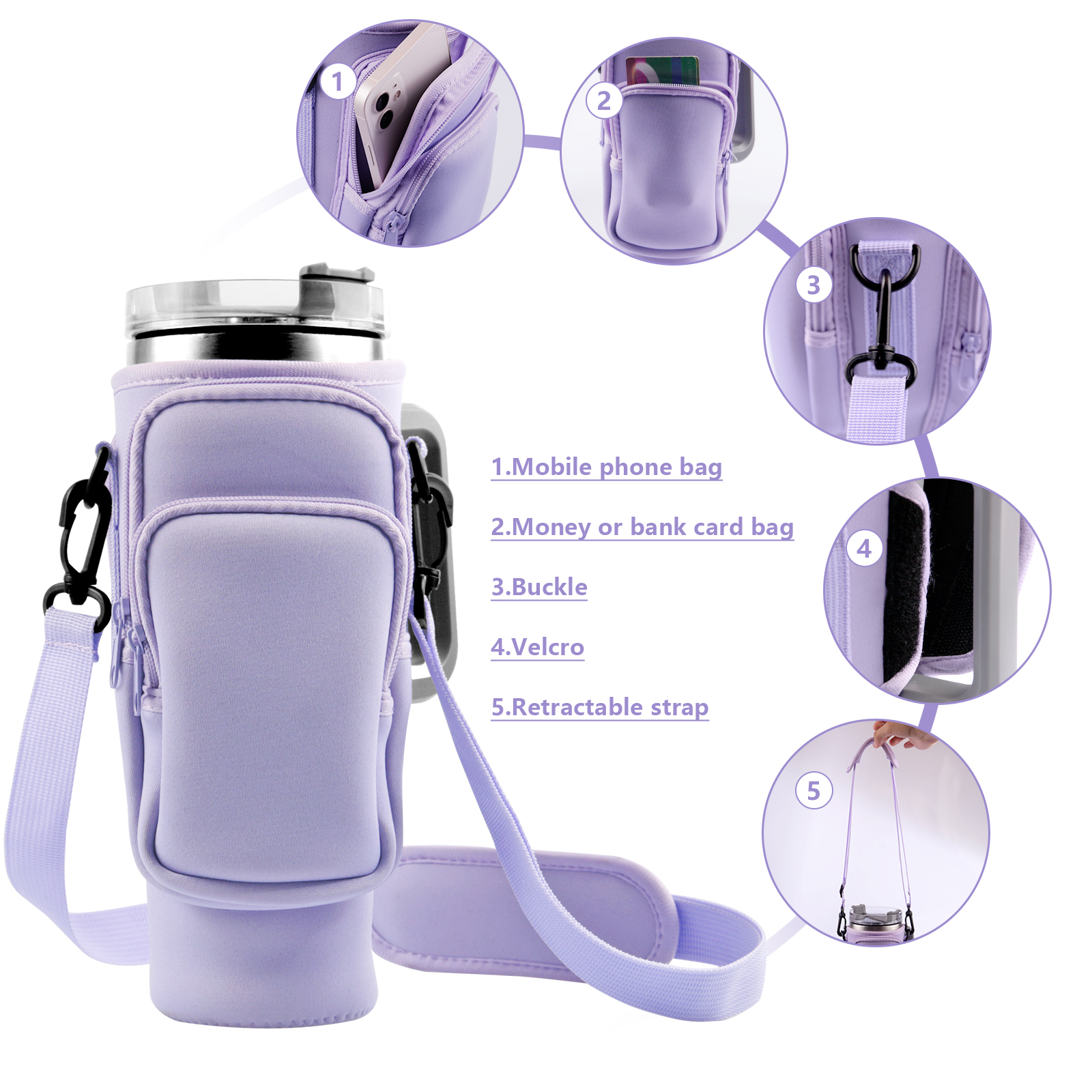 1pc Crossbody Bag Insulated Wa - Hand Plane Stanley ulasan dan harga