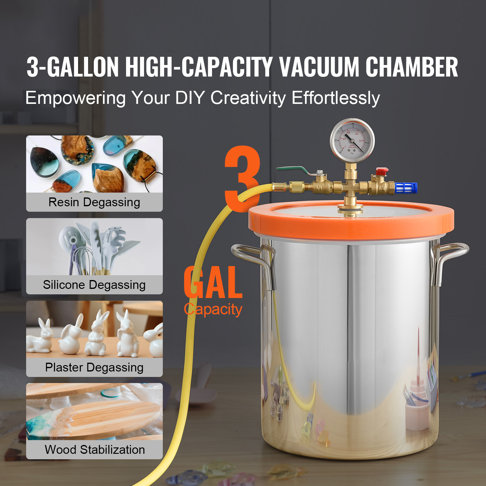 SucceBuy 3/5 Gal Upgraded Temp - Woodworking Vacuum Press ulasan dan harga